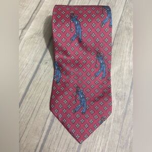 Franco Barella Mens Golf Neck Tie 57.5" Multicolor 3.5" Width 100% Silk